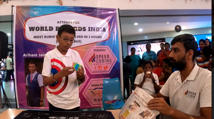 Most Rubik S Cubes Solved In 3 Hours World Records India